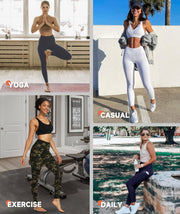 Leggings - Cropped High-waisted Solid Apricot