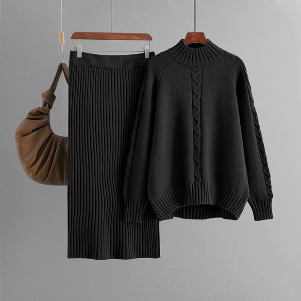 Long Sleeve Thread Fashion Skirt Suit Women