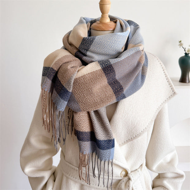 Unisex Autumn And Winter All-matching Tassel Scarf 1111