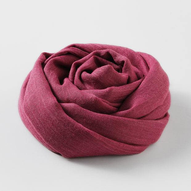 Artistic Sunscreen Solid Color Cotton And Linen Scarf 1111