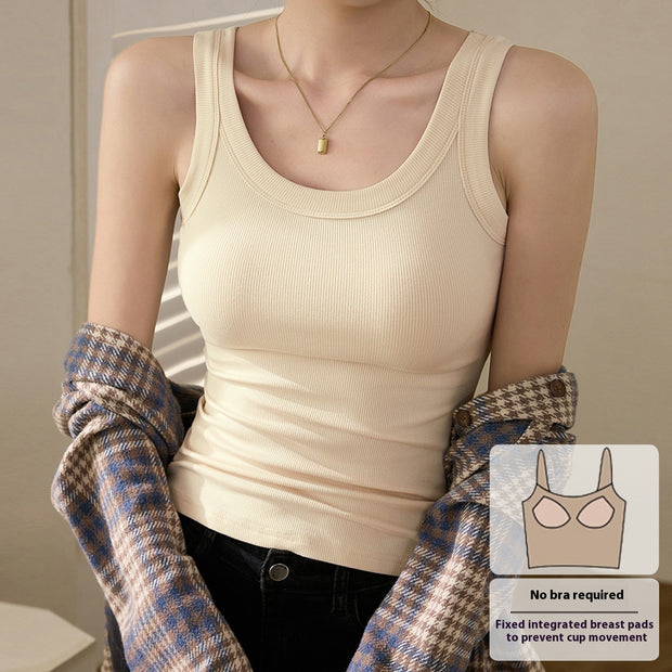 Women’s Cotton Spaghetti-Strap Slip – Anti-Exposure Bra Cover