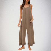 Women's Casual Loose Jumpsuit Sleeveless U-neck One-piece