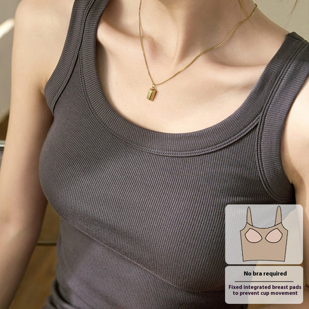 Women’s Cotton Spaghetti-Strap Slip – Anti-Exposure Bra Cover