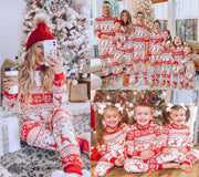 Cotton Blend European And American Parent-child Clothing Christmas Pajamas Fall Family Set