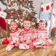 Cotton Blend European And American Parent-child Clothing Christmas Pajamas Fall Family Set
