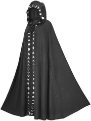 Medieval Hooded Cloak – Renaissance Printed Cosplay Costume for Halloween & Festivals