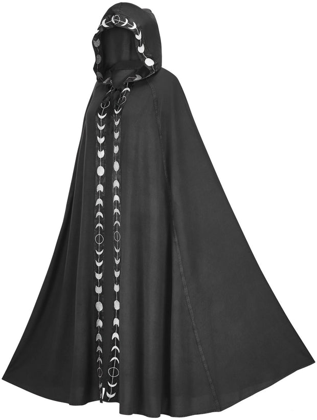 Medieval Hooded Cloak – Renaissance Printed Cosplay Costume for Halloween & Festivals