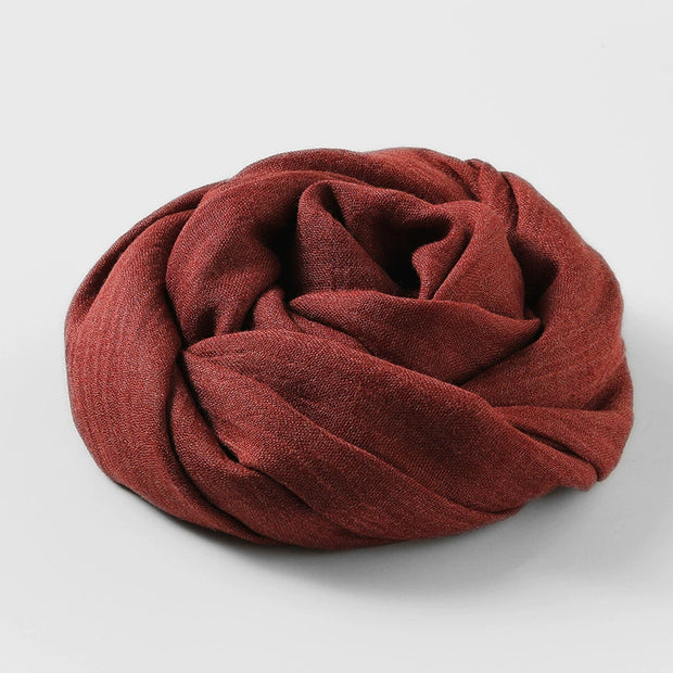 Artistic Sunscreen Solid Color Cotton And Linen Scarf 1111