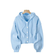 Loose And Lazy Style High-grade Hooded Women's Sweater Coat 111