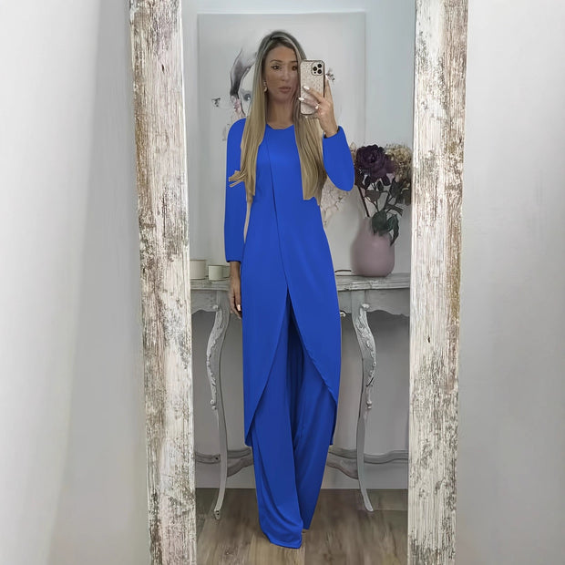 Casual Long Sleeve Two-piece Loose Round Neck