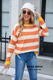 Women's Flower Long Sleeve Round Neck Sweater