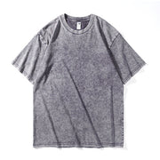 Japanese-style Retro Washed Old Snowflake Cotton Short Sleeve Women