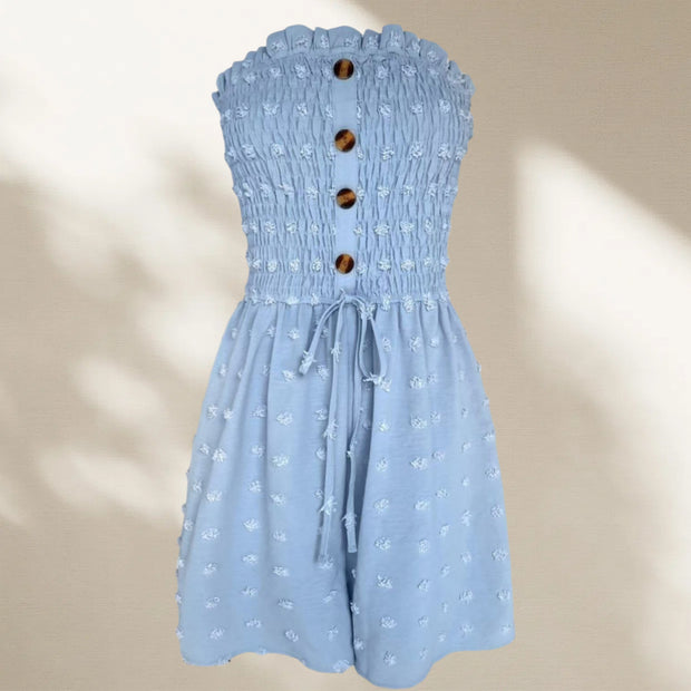 Fashion Solid Color Off-shoulder Women's Jumpsuit