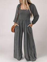 Women's Fashion Wide Leg Trousers Simple Commute Style