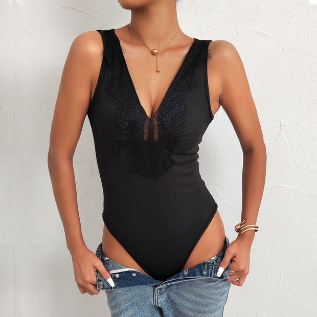 Tight Lace Sleeveless Leotard