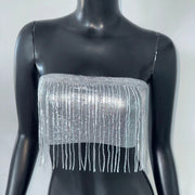 Camisole Tassel Top Metal Tube Top