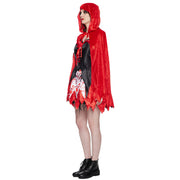 Spot Halloween New Classic Little Red Riding Hood Cosplay Clothes Bloodstain Horror Performance Costumes Witch Suit Dress 1111