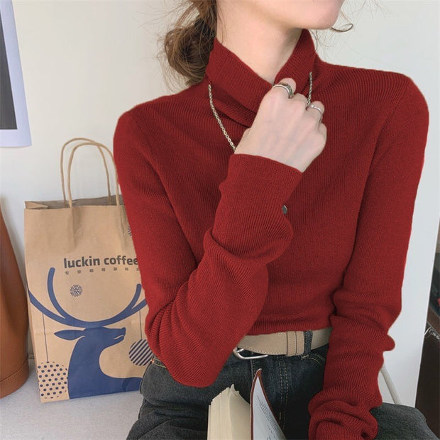 Lapel Women's Slim Bottoming Sweater