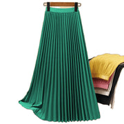 Women's Solid Color Fashion Pleated High Waist Pleated Skirt