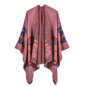 European And American Fashion Jacquard Split Thickened Warm Split Shawl 1111