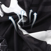 Women’s Halloween Lace Skeleton Poncho – Plus Size Cape, 59 x 59 Inches