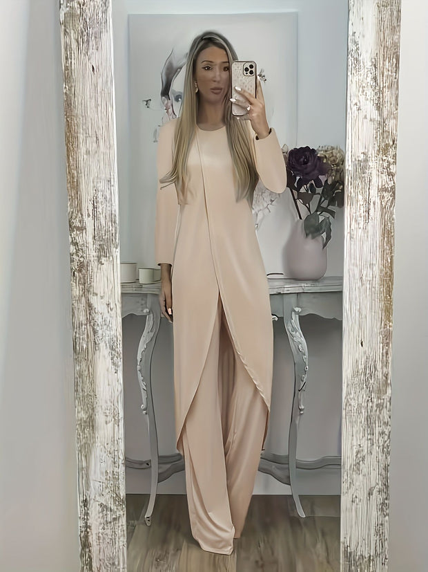 Casual Long Sleeve Two-piece Loose Round Neck
