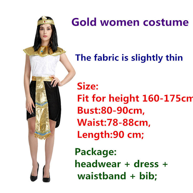 Carnival Party Exotic Cleopatra Cosplay Egyptian Pharaoh Costumes For Men Women Princess Christmas Party Dress 1111