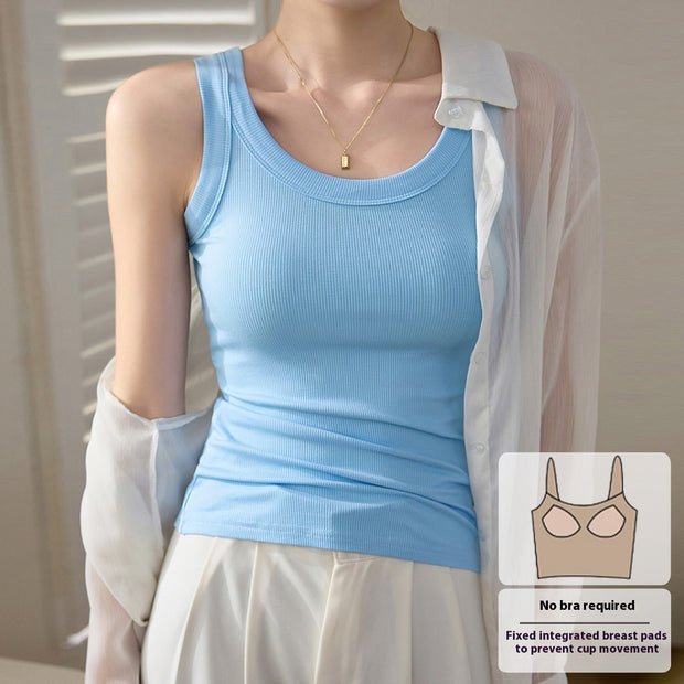 Women’s Cotton Spaghetti-Strap Slip – Anti-Exposure Bra Cover