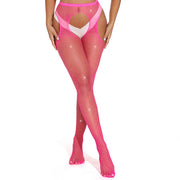 Mesh Stockings Hot Drilling Four-side Open Gear Free Off Small Net Romper