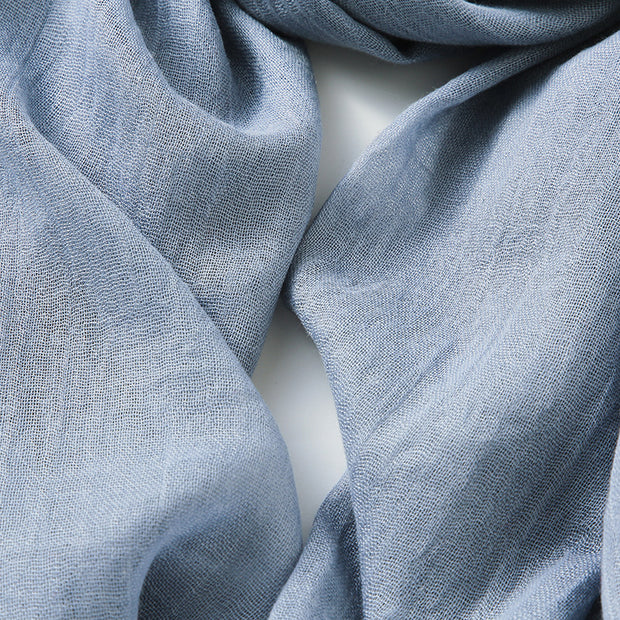 Artistic Sunscreen Solid Color Cotton And Linen Scarf 1111