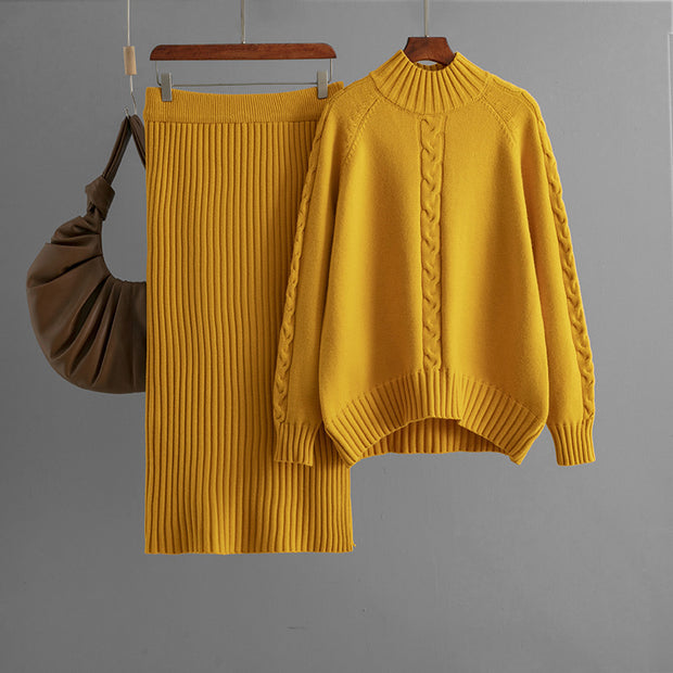Long Sleeve Thread Fashion Skirt Suit Women