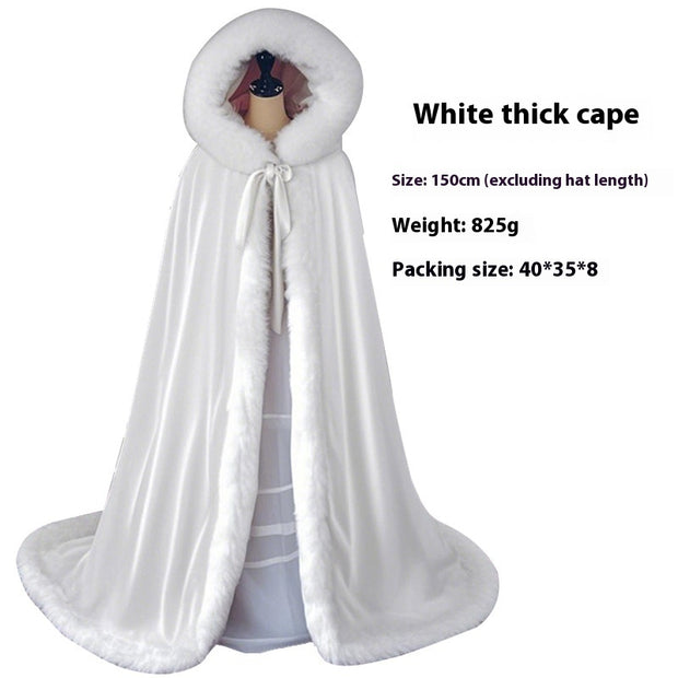 Retro Han Chinese Clothing High-grade Long Wool Cloak