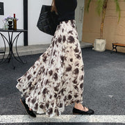 Elastic Waistband Slimming All-match A- Line Dress Mori Style