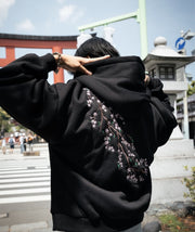 Unisex Cherry Blossom Hoodie – Retro Streetwear for AutumnWinter