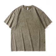 Japanese-style Retro Washed Old Snowflake Cotton Short Sleeve Women