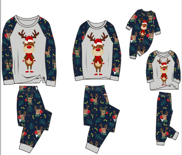 Family Pajamas Suit Baby Christmas Parent-child Pajamas 1111