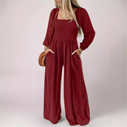 Women's Fashion Wide Leg Trousers Simple Commute Style