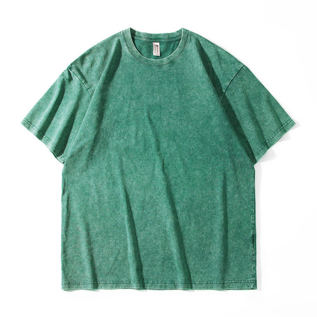 Japanese-style Retro Washed Old Snowflake Cotton Short Sleeve Women