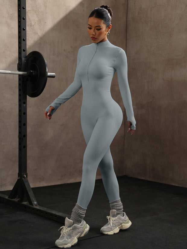Yoga Bodysuit Long Sleeve Seamless Tight One-piece Yoga Suit 111