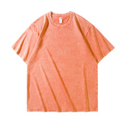 Japanese-style Retro Washed Old Snowflake Cotton Short Sleeve Women