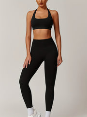 Women's Yoga Workout Set  Supportive Sports Bra  High-Waist Leggings