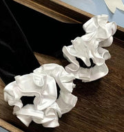 Photo Satin Velvet Bubble White Long Sleeve