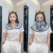 Female Printed Breathable Eye Corner Protection Summer Sunscreen Mask