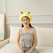 Short Bee Plush Photo Props Cartoon Headwear Hat