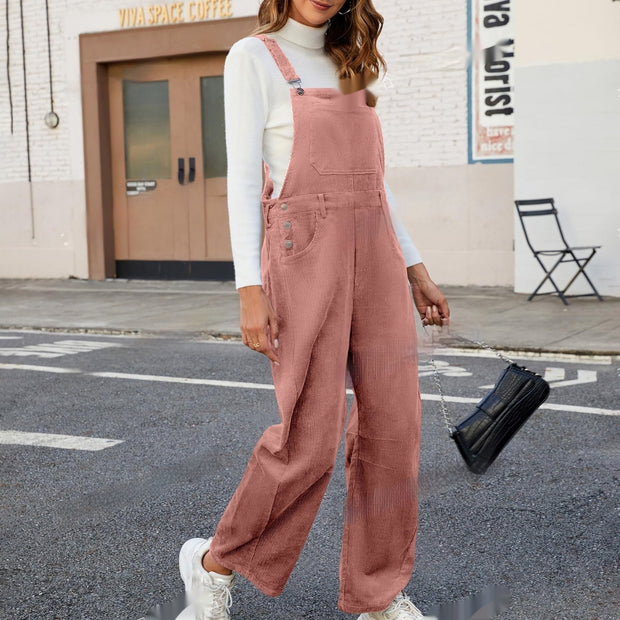 European And American Bib Women's Fashion Jumpsuit Women's Loose New