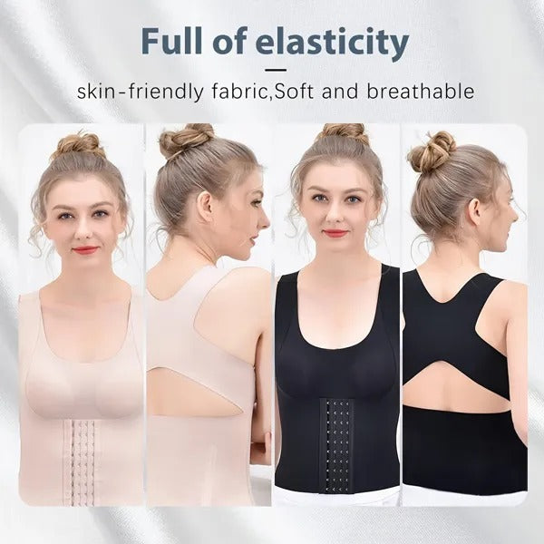 1 Pack Waist Training Women with Breast Pads – Adjustable Hourglass Corset Belt