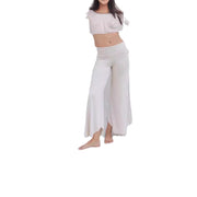 High Waist Irregular Casual Pants Yoga Cropped Pants