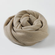 Artistic Sunscreen Solid Color Cotton And Linen Scarf 1111