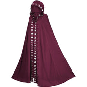 Medieval Hooded Cloak – Renaissance Printed Cosplay Costume for Halloween & Festivals