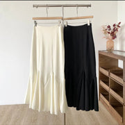 Women's Black High Waist Slimming Fishtail Skirt